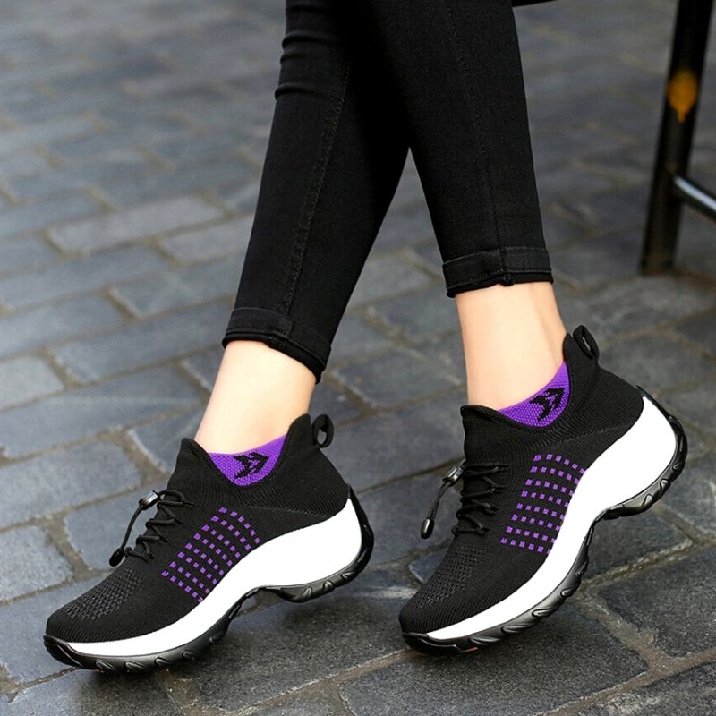 Ortho Cushion Shoes - Black Purple
