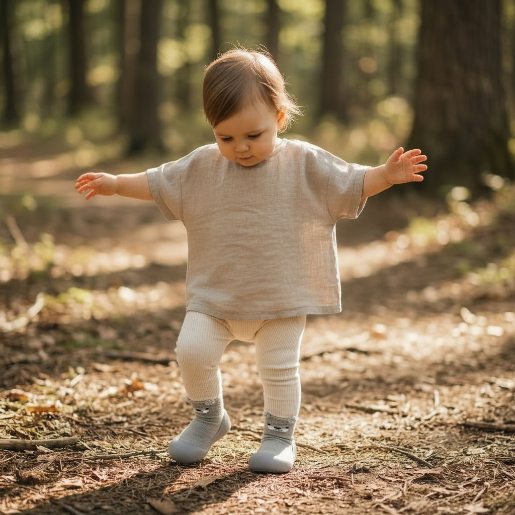 Grey Bear Pre-walker Baby Shoes