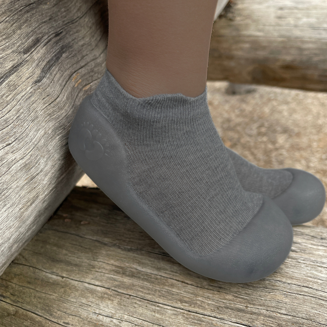Grey Low Cut Pre-walker Baby Shoes