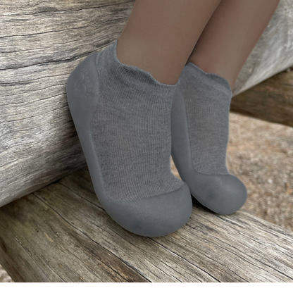 Grey Low Cut Pre-walker Baby Shoes
