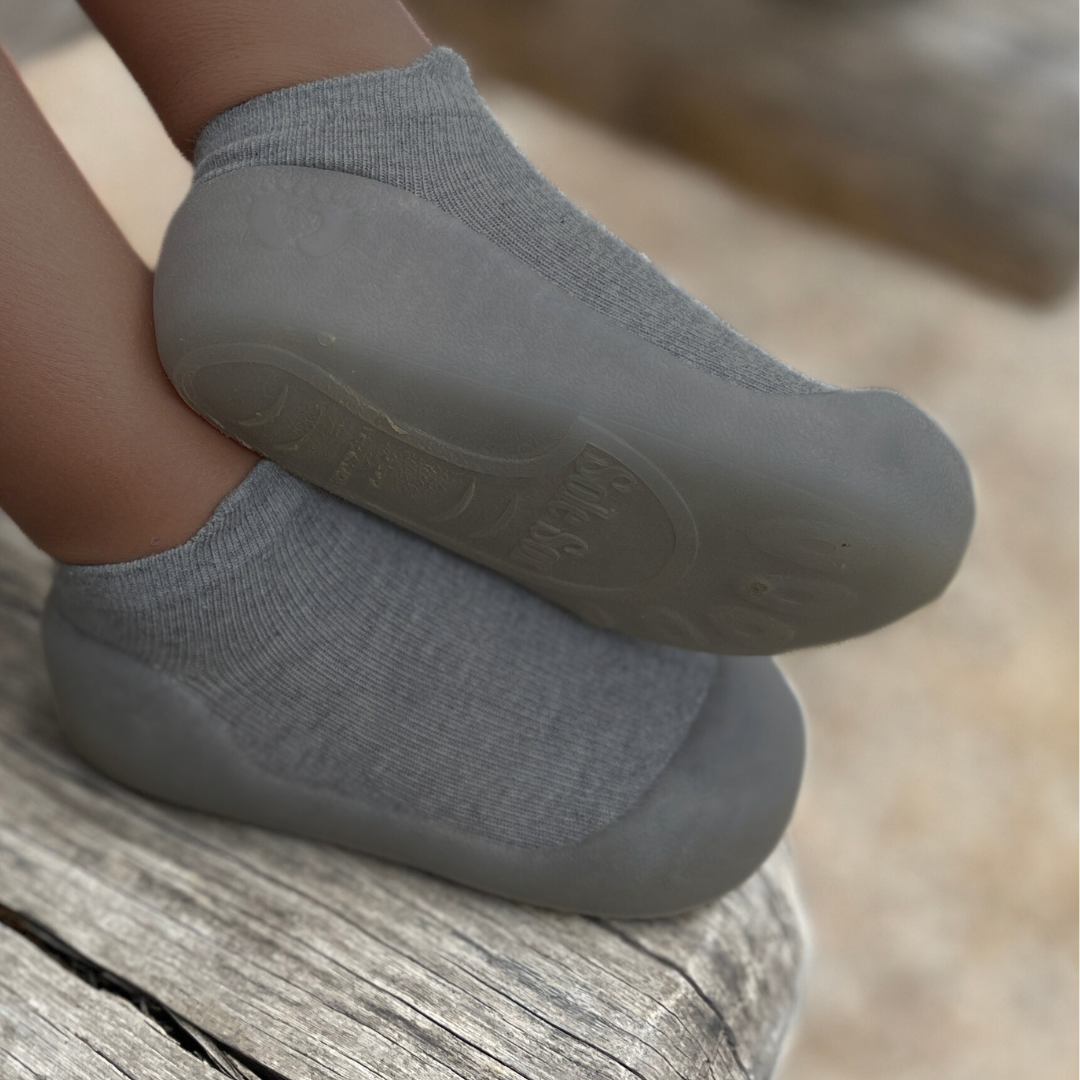 Grey Low Cut Pre-walker Baby Shoes