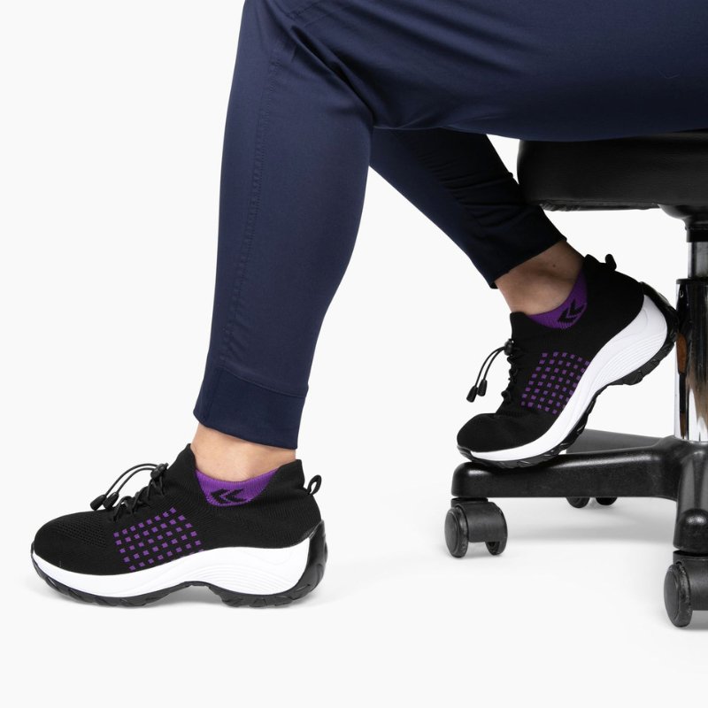 Ortho Cushion Shoes - Black Purple