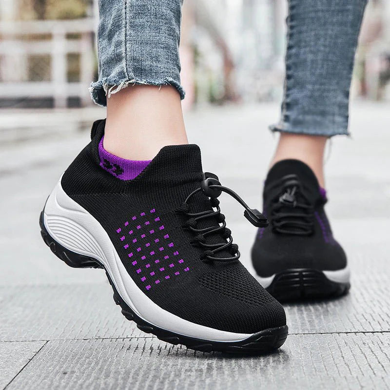 Ortho Cushion Shoes - Black Purple