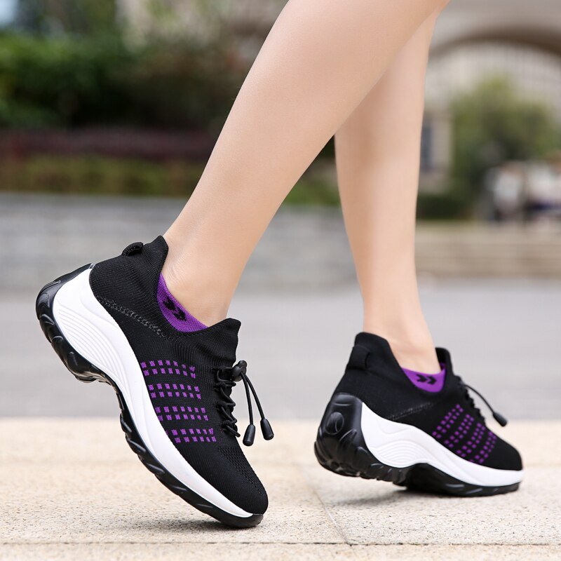 Ortho Cushion Shoes - Black Purple