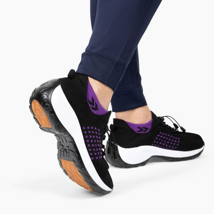 Ortho Cushion Shoes - Black Purple