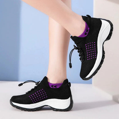 Ortho Cushion Shoes - Black Purple