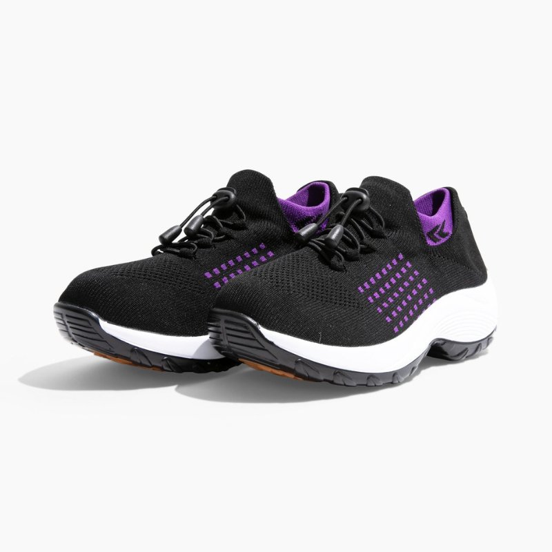 Ortho Cushion Shoes - Black Purple