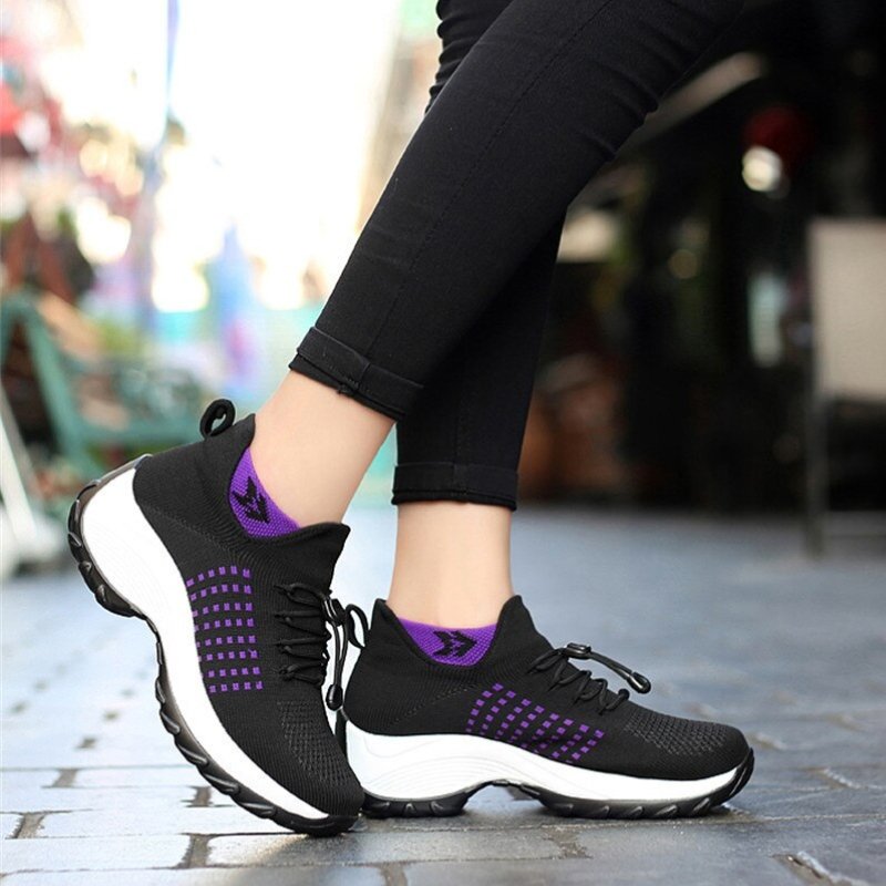 Ortho Cushion Shoes - Black Purple