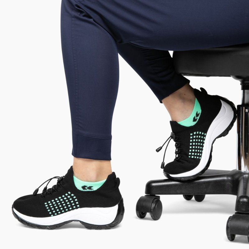 Ortho Cushion Shoes - Black Sky Blue