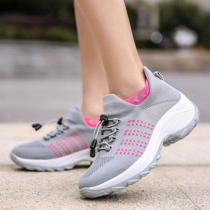 Ortho Cushion Shoes - Gray Pink