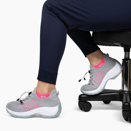 Ortho Cushion Shoes - Gray Pink