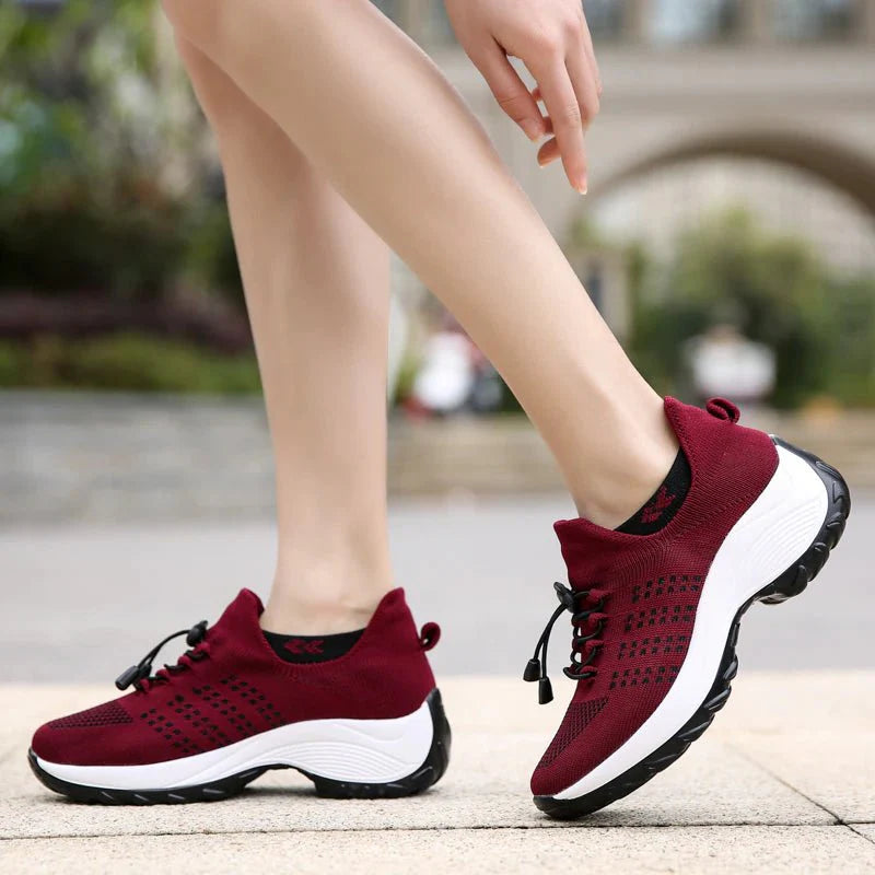 Ortho Cushion Shoes - Red