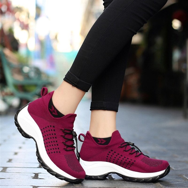 Ortho Cushion Shoes - Red