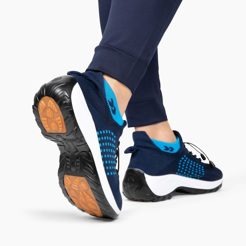 Ortho Cushion Shoes - White Blue