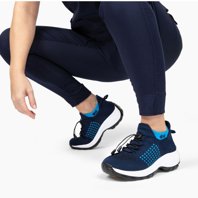 Ortho Cushion Shoes - White Blue