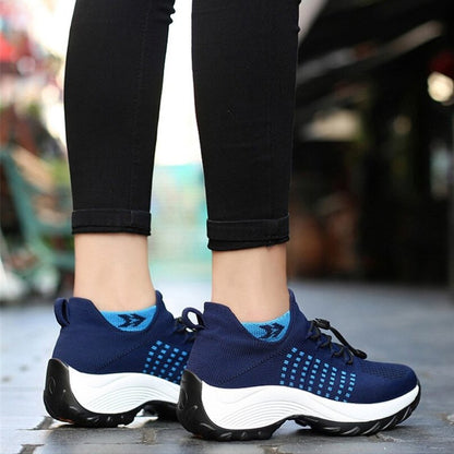 Ortho Cushion Shoes - White Blue