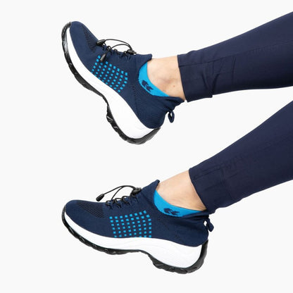Ortho Cushion Shoes - White Blue