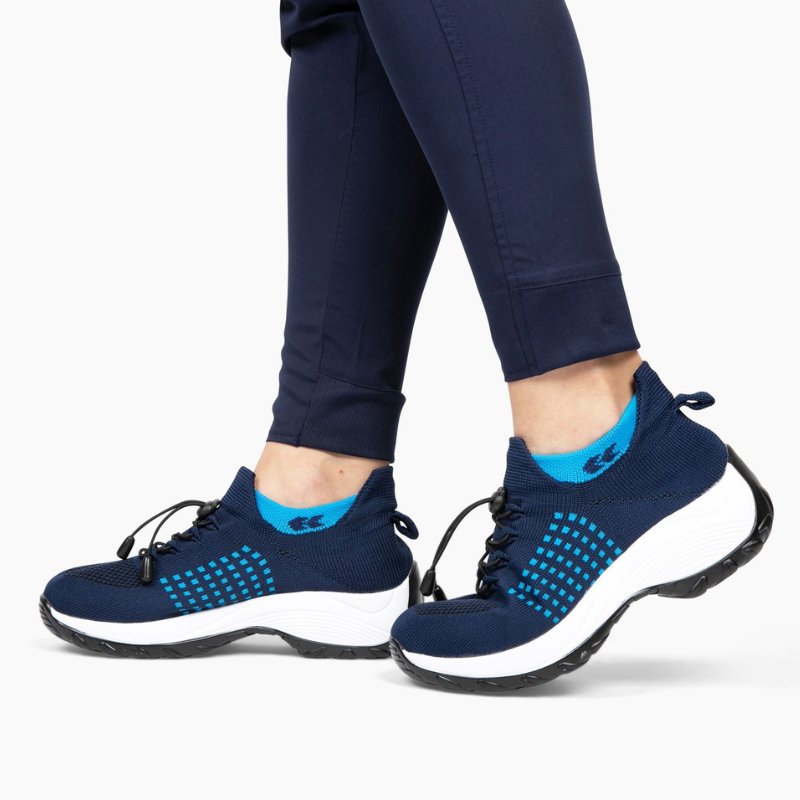 Ortho Cushion Shoes - White Blue